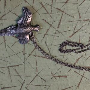 Silver Bird Pendant Necklace